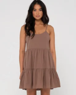 Vestido Lencero Escalonado Heather>Rusty Online