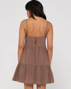 Vestido Lencero Escalonado Heather>Rusty Online