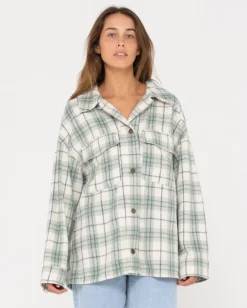 Camisa A Cuadros Extragrande Con Tallo>Rusty Discount