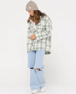 Camisa A Cuadros Extragrande Con Tallo>Rusty Fashion