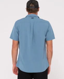 Camisa De Lino De Manga Corta Overtone Para Niños>Rusty Outlet
