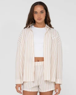 Camisa Extragrande A Rayas Mackenzie>Rusty Cheap