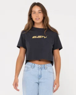 Camiseta Corta Con Grafico De Ajuste Relajado Rider>Rusty Sale