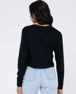 Camiseta Para Bebe De Manga Larga En Blanco>Rusty Store