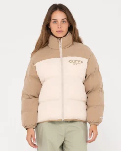 Chaqueta Acolchada Con Cremallera Completa En Contraste Tilly>Rusty Discount