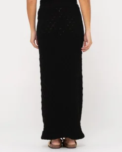 Falda Larga De Punto Con Croche Leo>Rusty Cheap