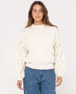 Jersey De Punto Con Cuello Redondo Y Ajuste Relajado Rossie>Rusty Clearance
