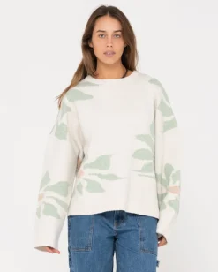 Jersey De Punto Con Cuello Redondo Y Ajuste Relajado De Lily>Rusty Best Sale