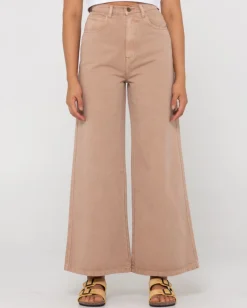 Pantalon Ancho De Talle Alto Hansen>Rusty New