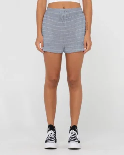 Pantalon Corto De Corte Relajado A Rayas Siena>Rusty Cheap