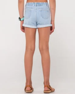 Pantalon Corto De Mezclilla Enrollado Suerte Para Nina>Rusty Outlet